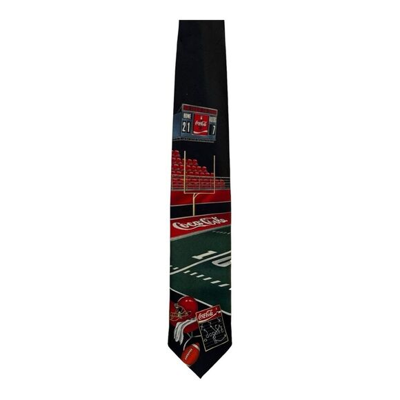 Coca Cola Football Men’s Neck Tie - Picture 1 of 2